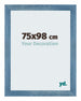 Mura MDF Fotokader 75x98cm Helder Blauw Geveegd Voorzijde Maat | Yourdecoration.be