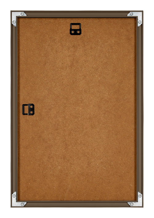 New York Aluminium Fotokader 20x30cm Walnoot Structuur Achterzijde | Yourdecoration.be