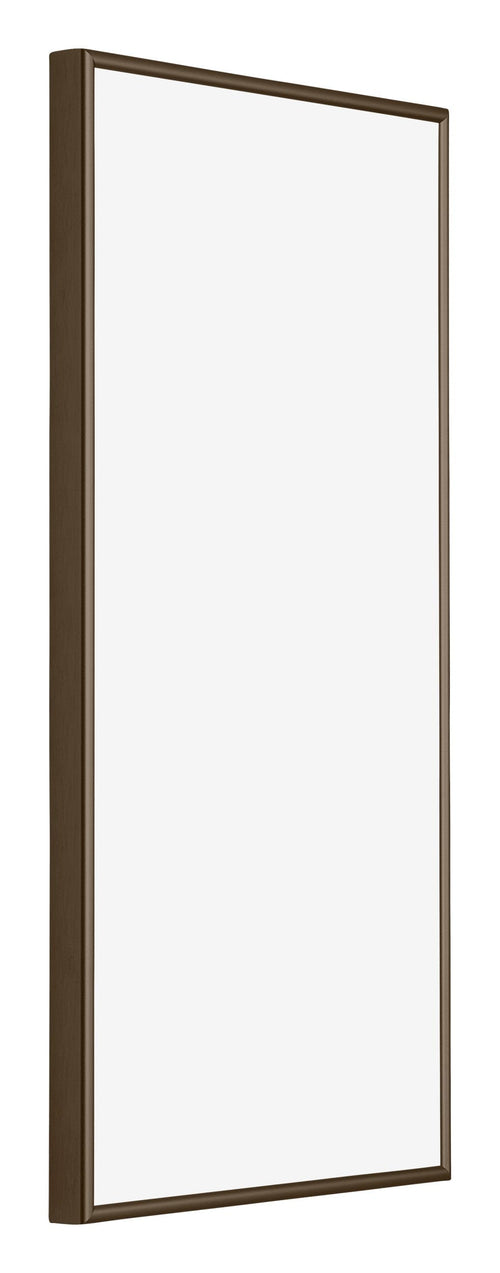 New York Aluminium Fotokader 20x40cm Walnoot Structuur Voorzijde Schuin | Yourdecoration.be