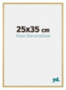 New York Aluminium Fotokader 25x35cm Goud Glanzend Voorzijde Maat | Yourdecoration.be