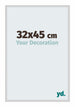 New York Aluminium Fotokader 32x45cm Zilver Mat Voorzijde Maat | Yourdecoration.be
