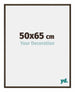 New York Aluminium Fotokader 50x65cm Walnoot Structuur Voorzijde Maat | Yourdecoration.be