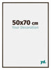 New York Aluminium Fotokader 50x70cm Walnoot Structuur Voorzijde Maat | Yourdecoration.be