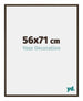 New York Aluminium Fotokader 56x71cm Walnoot Structuur Voorzijde Maat | Yourdecoration.be