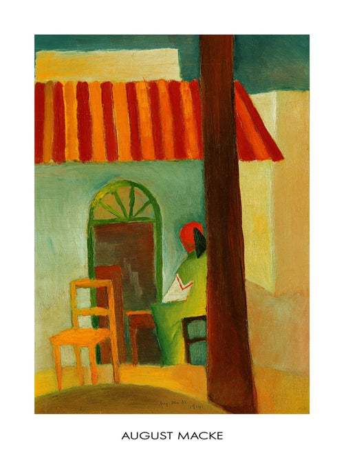 PGM AM 303 August Macke Caffe Turco Kunstdruk 60x80cm | Yourdecoration.be