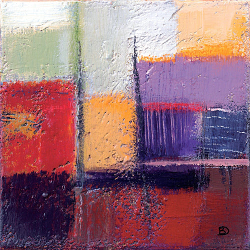 PGM BED 12 Bea Danckaert Violet Statics I Kunstdruk 40x40cm | Yourdecoration.be
