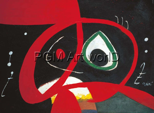 PGM JM 848 Joan Miro Kopf Kunstdruk 80x60cm | Yourdecoration.be