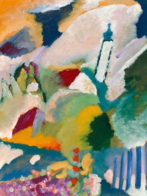 PGM WK 87 Wassily Kandinsky Kirche in Murnau Kunstdruk 60x80cm | Yourdecoration.be