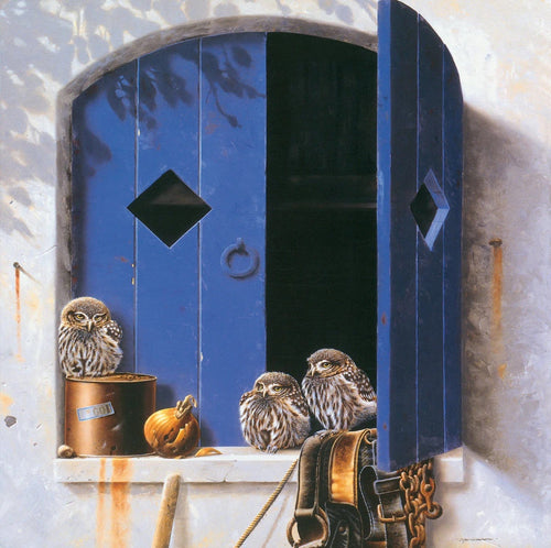 PGM WKJ 3008 Jan Weenink Visiting birds II Kunstdruk 30x30cm | Yourdecoration.be