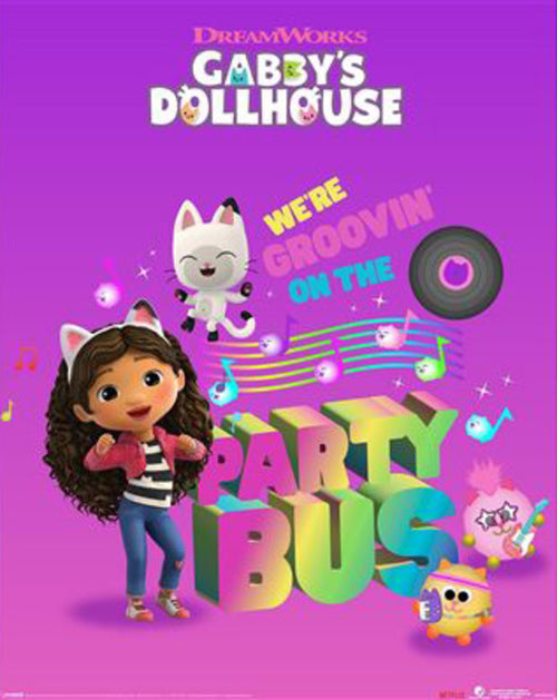 Poster Gabbys Doll House Party Bus 40x50cm MPP2501422 | Yourdecoration.be