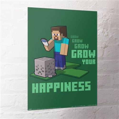 Poster Minecraft Grow Your Happinenss 40x50cm MPP2402265 Sfeer | Yourdecoration.be