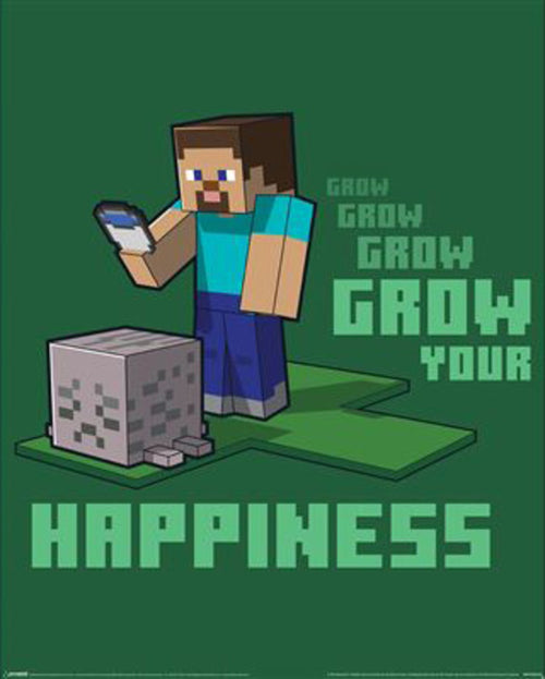 Poster Minecraft Grow Your Happinenss 40x50cm MPP2402265 | Yourdecoration.be