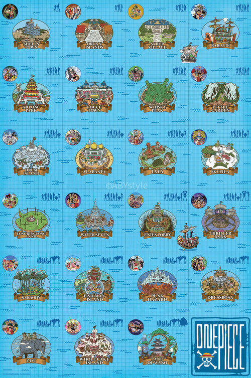Poster One Piece Log Itinerary 61x91 5cm GBYDCOA006 | Yourdecoration.be