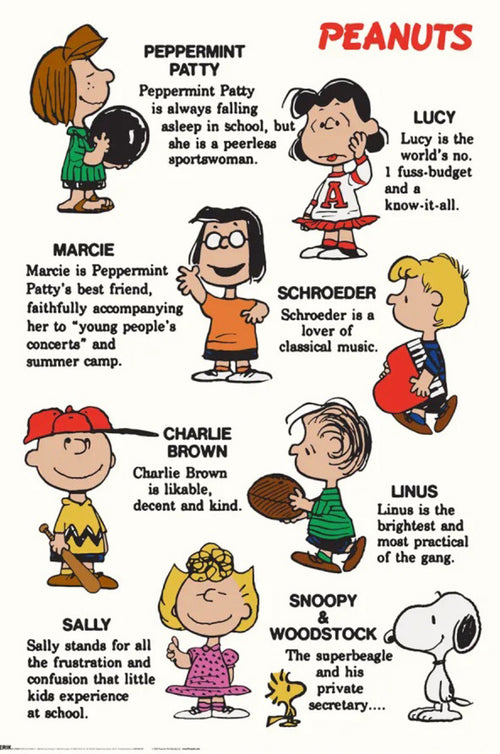 Poster Snoopy Characters 61x91 5cm GPE6018 | Yourdecoration.be