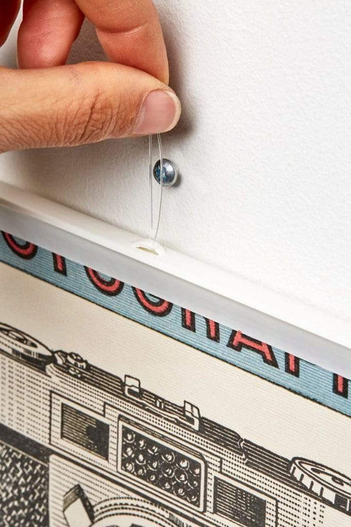 Posterhangers Wit 50cm met ophangoog | Yourdecoration.be