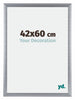 Tucson Aluminium Fotokader 42x60cm Zilver Geborsteld Voorzijde Maat | Yourdecoration.be