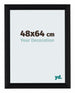 Tucson Aluminium Fotokader 48x64cm Zwart Geborsteld Voorzijde Maat | Yourdecoration.be