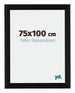 Tucson Aluminium Fotokader 75x100cm Zwart Geborsteld Voorzijde Maat | Yourdecoration.be