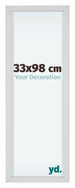 Virginia Aluminium Fotokader 33x98cm Wit Voorzijde Maat | Yourdecoration.be