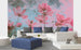 Dimex Pink Flower Abstract Fotobehang 375x250cm 5 banen sfeer | Yourdecoration.be
