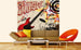 Dimex Red Guitar Fotobehang 225x250cm 3 banen Sfeer | Yourdecoration.be