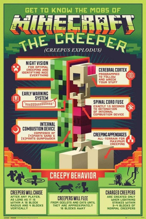 GBeye Minecraft Creepy Behavior Poster 61x91,5cm | Yourdecoration.be