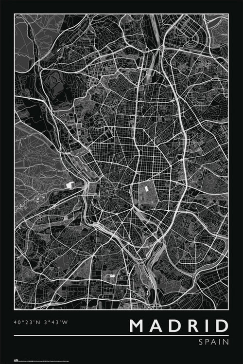 Grupo Erik Gpe5635 Madrid City Map Poster 61x91 5cm | Yourdecoration.be