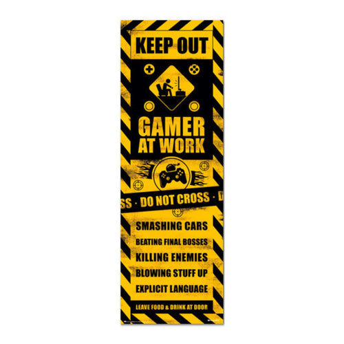 Grupo Erik Ppge8093 Poster Puerta Gameration Gaming Caution | Yourdecoration.be
