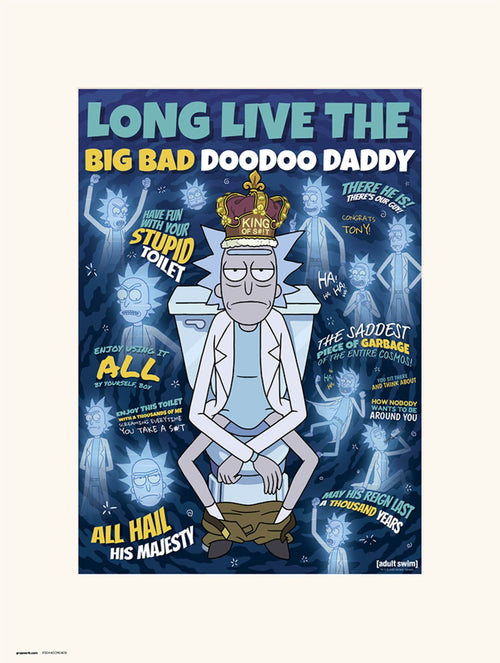 Grupo Erik Rick And Morty Doodoo Daddy Kunstdruk 30X40cm | Yourdecoration.be
