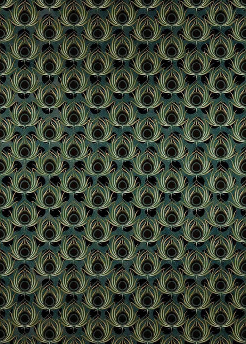 Komar Paon Vert Vlies Fotobehang 200x280cm 4 banen | Yourdecoration.be