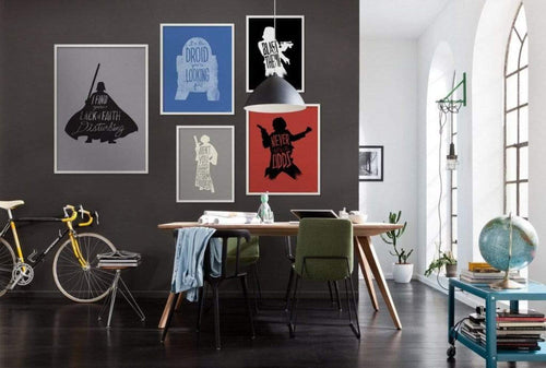 Komar Star Wars Silhouette Quotes R2D2 Kunstdruk 50x70cm | Yourdecoration.be