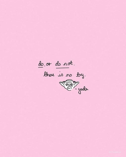 Komar Star Wars Quote Yoda Cute Kunstdruk 40x50cm | Yourdecoration.be