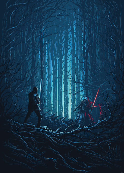 Komar Vlies Fotobehang Iadx4 003 Star Wars Wood Fight | Yourdecoration.be