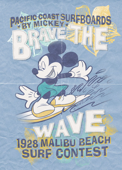 Komar Vlies Fotobehang Iadx4 014 Mickey Brave The Wave | Yourdecoration.be