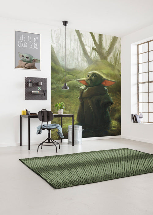 Komar Vlies Fotobehang Iadx4 018 Mandalorian Grogu Acrylic Interieur | Yourdecoration.be