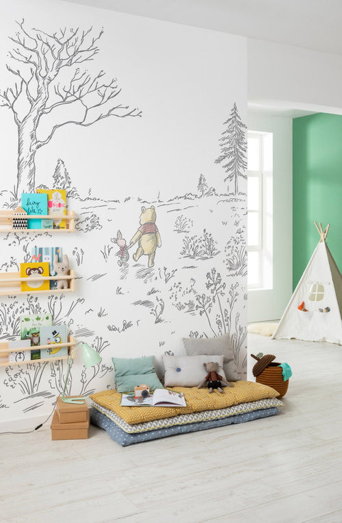 Komar Vlies Fotobehang Iadx4 043 Winnie Pooh Walk Interieur | Yourdecoration.be