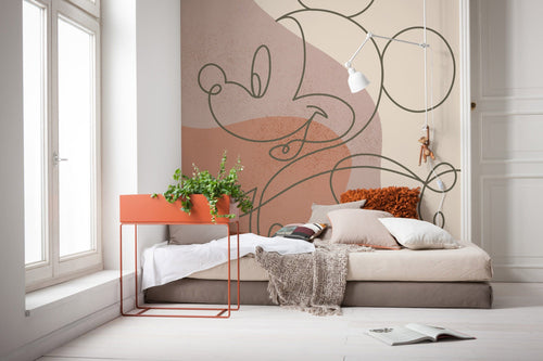 Komar Vlies Fotobehang Iadx5 046 Mickey Line Drawing Interieur | Yourdecoration.be