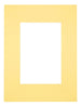 Passe Partout 18x24cm Karton Geel Rand Recht Voorzijde | Yourdecoration.be