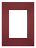 Passe Partout 18x24cm Karton Wijnrood Rand Recht Voorzijde | Yourdecoration.be