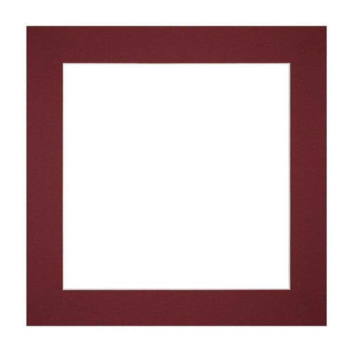 Passe Partout 20x20cm Karton Wijnrood Rand Recht Voorzijde | Yourdecoration.be