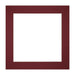 Passe Partout 20x20cm Karton Wijnrood Rand Recht Voorzijde | Yourdecoration.be