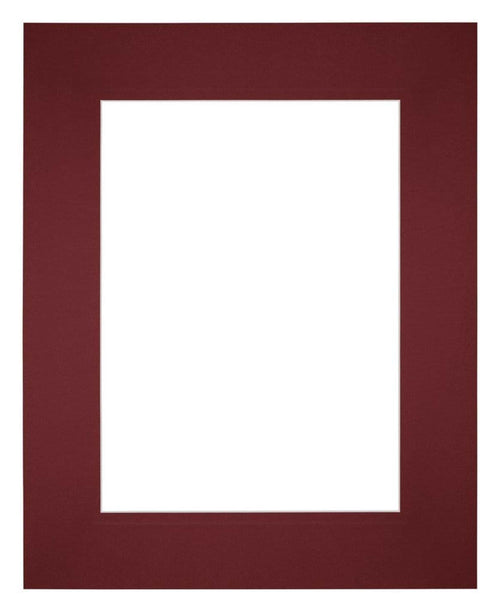 Passe Partout 20x25cm Karton Wijnrood Rand Recht Voorzijde | Yourdecoration.be
