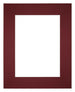 Passe Partout 20x25cm Karton Wijnrood Rand Recht Voorzijde | Yourdecoration.be