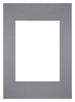 Passe Partout 20x28cm Karton Grijs Rand Recht Voorzijde | Yourdecoration.be