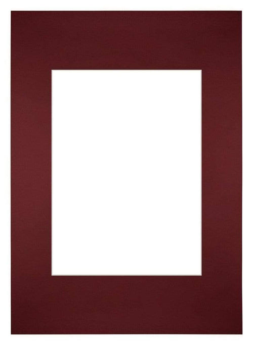 Passe Partout 20x28cm Karton Wijnrood Rand Recht Voorzijde | Yourdecoration.be