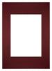 Passe Partout 20x28cm Karton Wijnrood Rand Recht Voorzijde | Yourdecoration.be