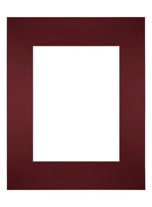 Passe Partout 24x30cm Karton Wijnrood Rand Recht Voorzijde | Yourdecoration.be
