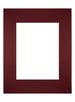 Passe Partout 24x30cm Karton Wijnrood Rand Recht Voorzijde | Yourdecoration.be