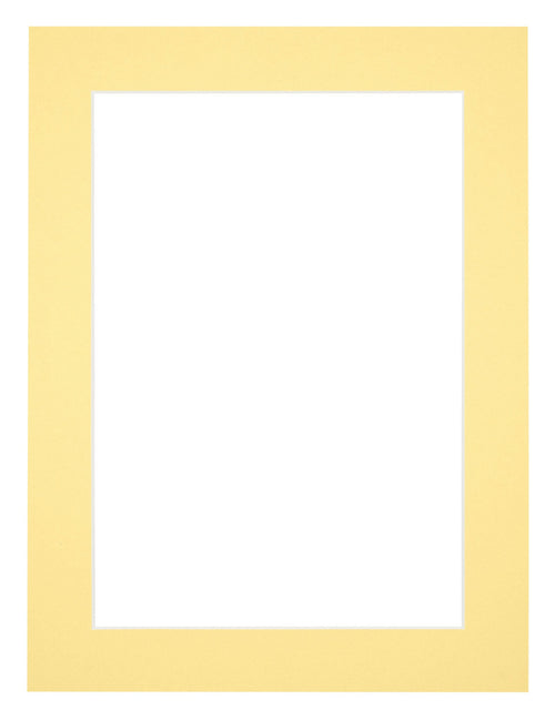 Passe Partout 45x60cm Karton Geel Rand 4cm Recht Voorzijde | Yourdecoration.be