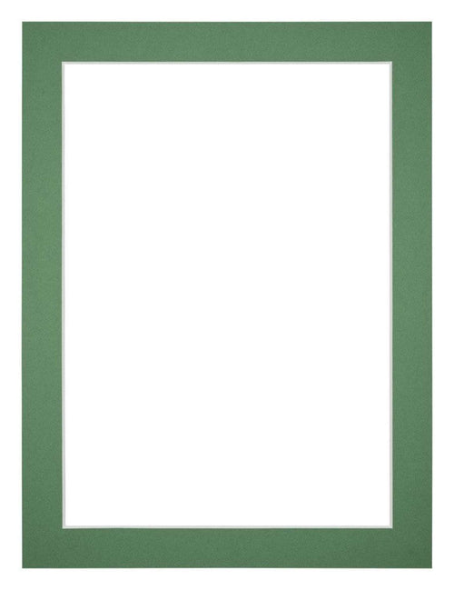 Passe Partout 60x80cm Karton Groen Bos Rand 3cm Recht Voorzijde | Yourdecoration.be